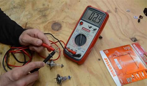 testing headlight wiring with multimeter